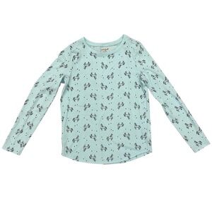 Cat & Jack Girls XL 14/16 Unicorn Shirt Long Sleeve Mint